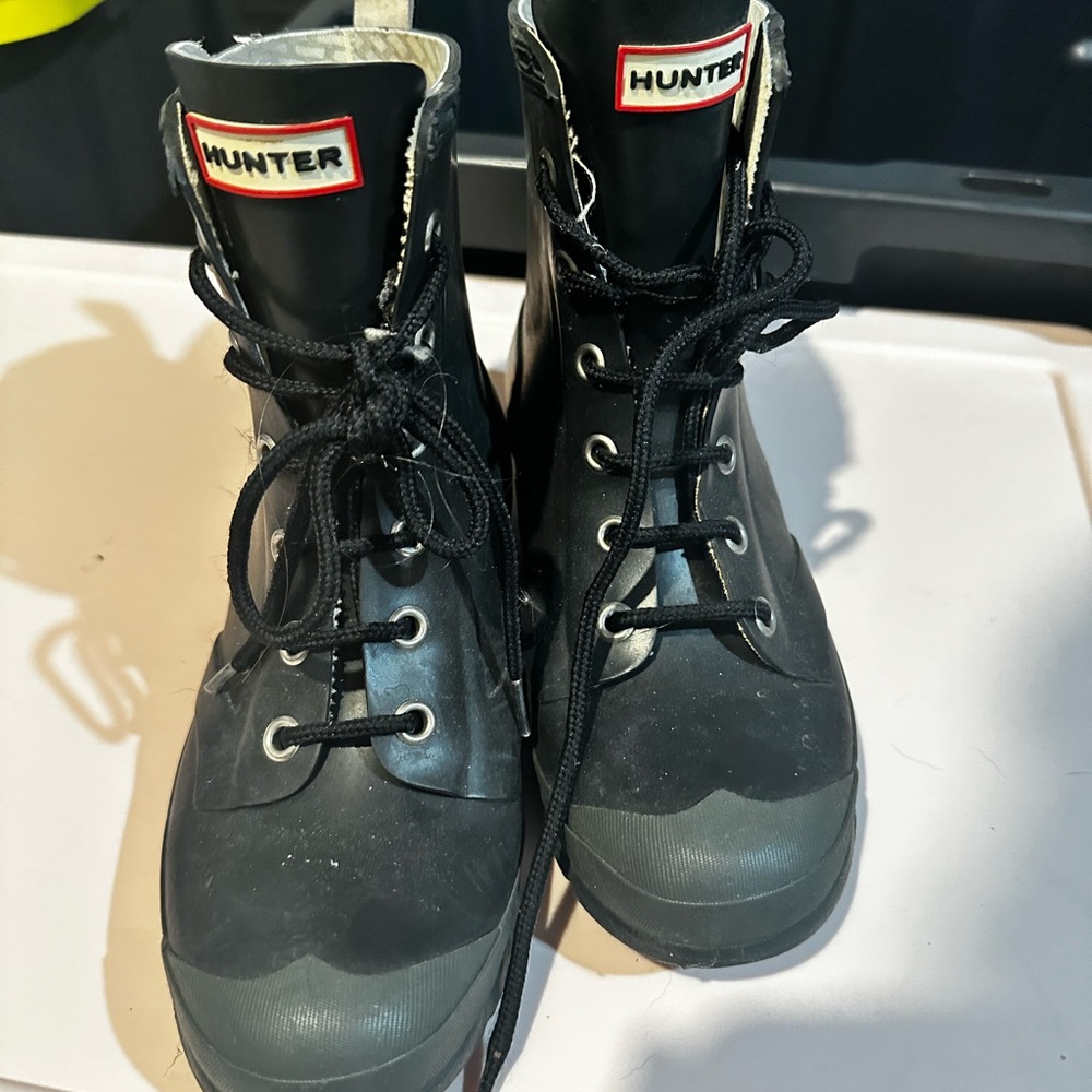 Hunter Black Boots size 7
